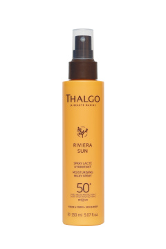 RIVIERA SUN Солнцезащитный увлажняющий спрей-молочко SPF 50+ для лица и тела, 150 мл